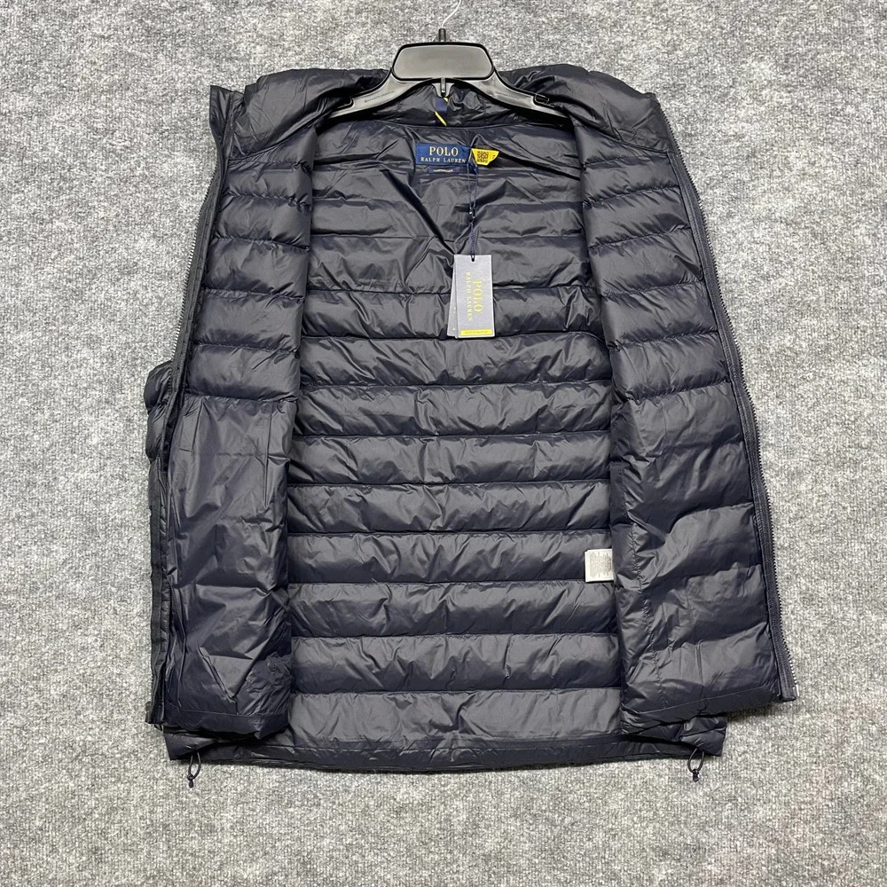 Polo Ralph Lauren Puffer Vest Mens XL Navy Blue Performance Quilted Red Pony